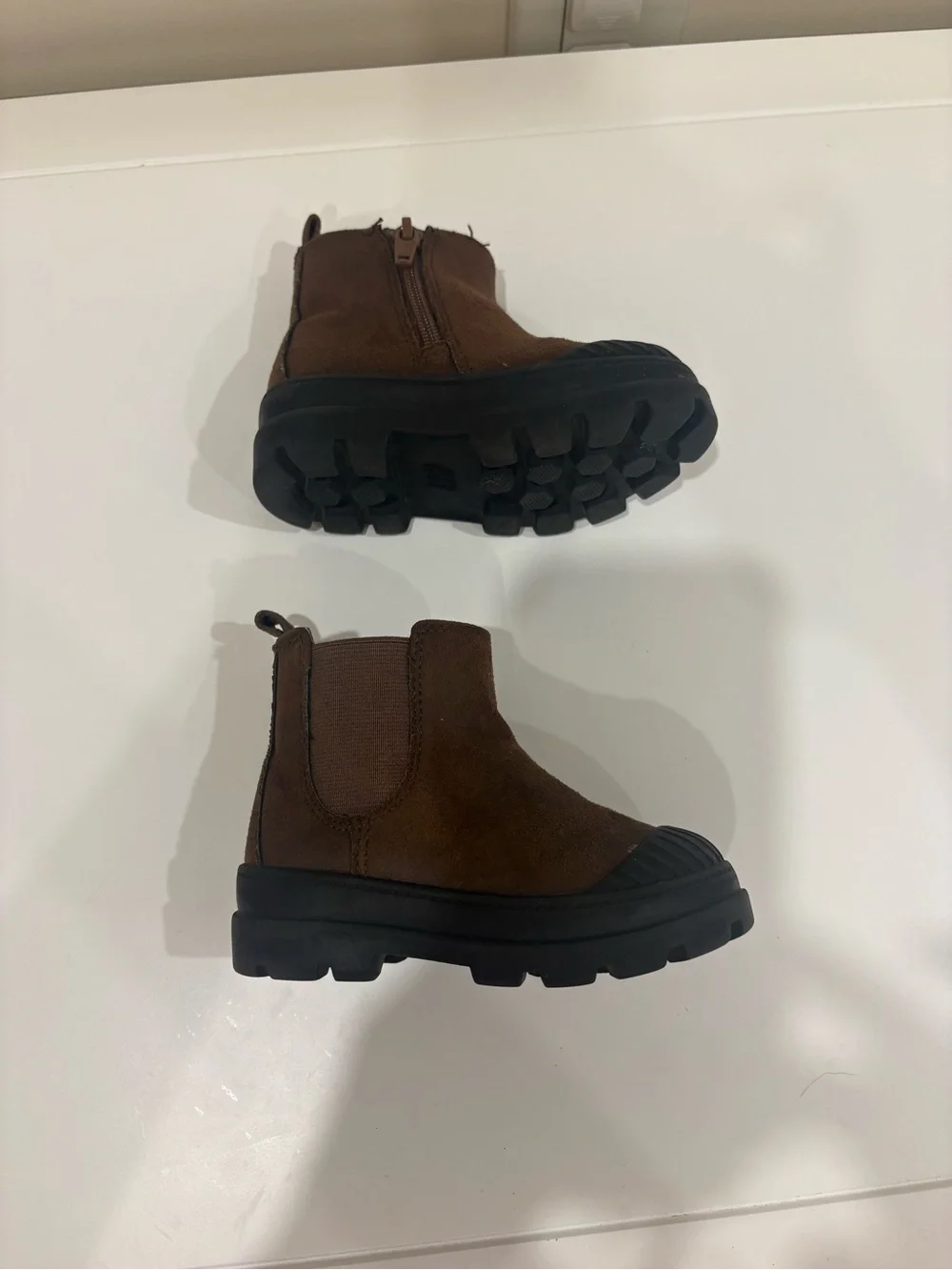 H&M Brown Kids Chelsea Boots with Black Tread